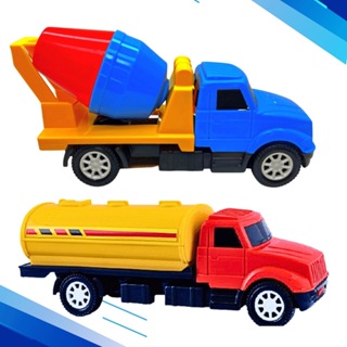 Kit Caminhão Tanque e Betoneira Brinquedo Infantil Miniatura Presente Crianças Colorido em Oferta na Shopee