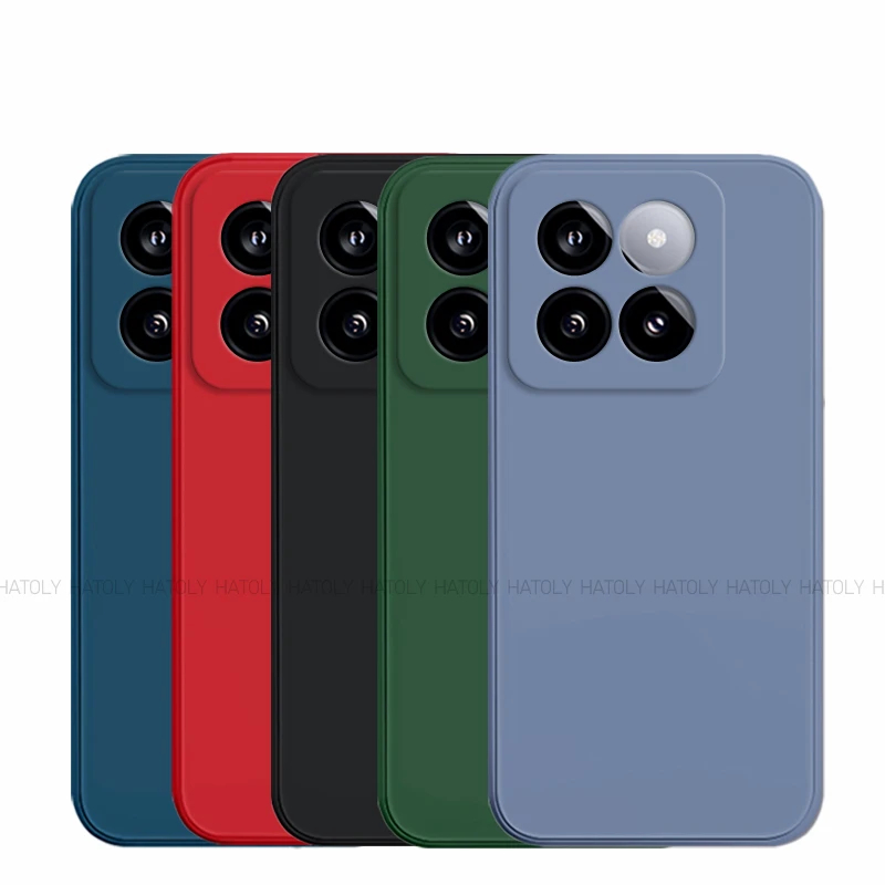Kit 2X1 Xiaomi 14 Pro 5G - Capa Silicone Aveludada Colorida Veludo + Película Frontal Ceramica 9D