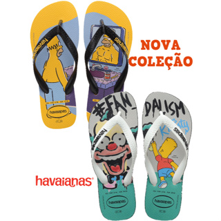 Chinelo Havaianas The Simpsons Homer Bart Krusty Original Estampado Tira Grossa em Oferta na Shopee