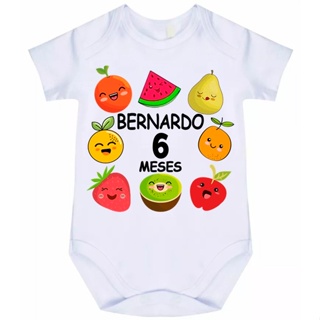 body bebê frutas mês aniversário 826a CONFERIR TABELA DE MEDIDAS NÃO ACEITAMOS DEVOLUÇÃO DE PRODUTOS PERSONALIZADOS em Oferta na Shopee