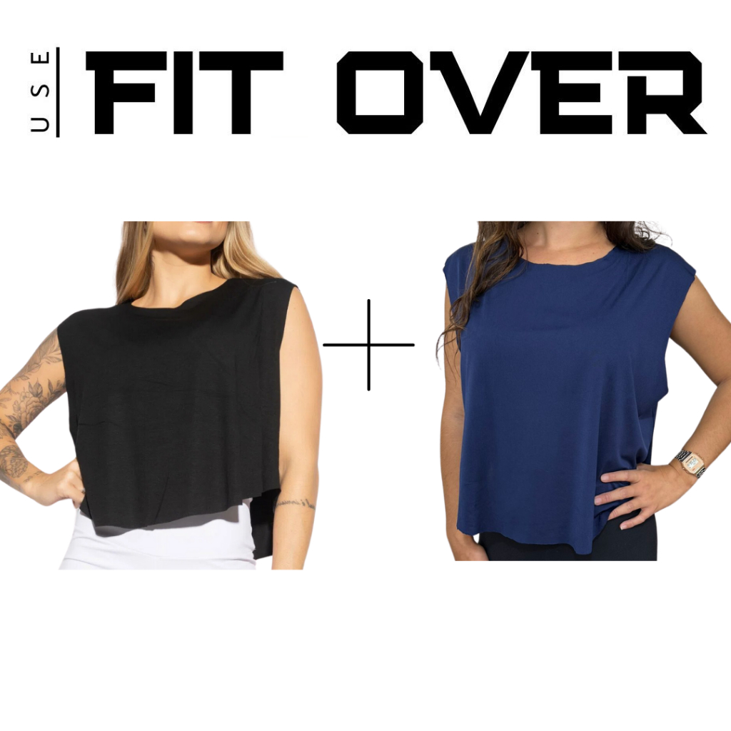 Kit 2 croppeds fitness - academia - crossfit - fit over