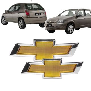 EMBLEMA CELTA PRISMA 2012 13 14 15 16 GRAVATA DOURADO CHEVROLET CROMADO GRADE PORTA MALA em Oferta na Shopee