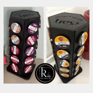 Porta Cápsulas GIRATÓRIA + Cantinho do Café - TRÊS CORAÇÕES / DOLCE GUSTO / NESPRESSO - CORES