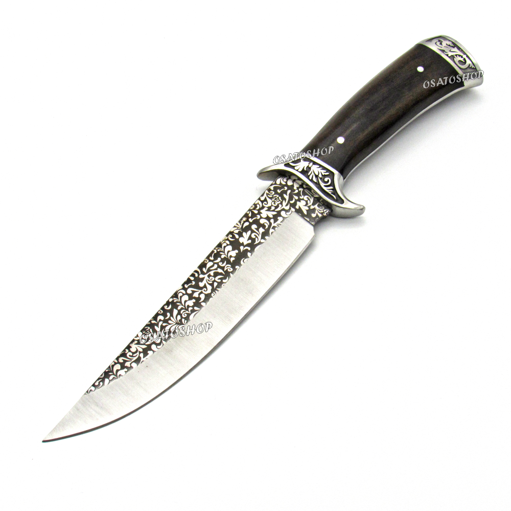 Faca De Caça Churrasco Full Tang Modelo Luxo + Bainha Nylon Osato