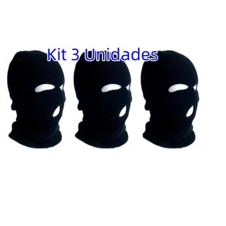 Kit 3 Toucas Ninja Toca Balaclava Para motoqueiros De lã em Oferta na Shopee