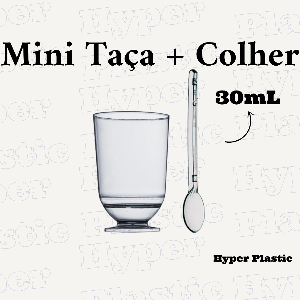 Mini Taça 30ml  Plastilânia para doces 50 ou 100 Unidades + Colherzinha em Oferta na Shopee