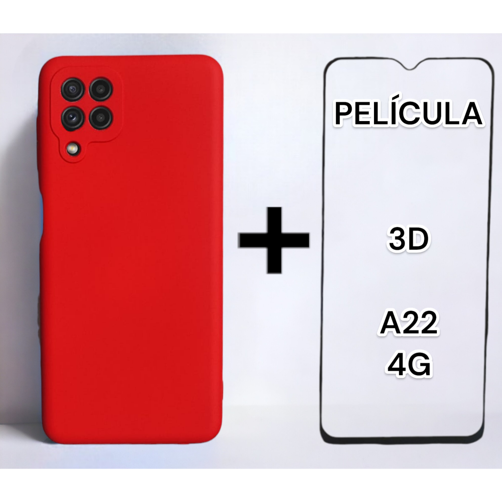 Kit capinha capa case GALAXY A22 4G + Pelicula 3D