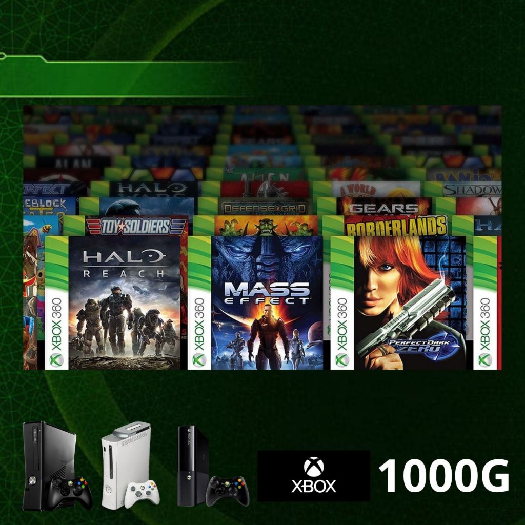Hd 1terá XBOX 360 - Hd Externo com 150 Jogos + 3000 jogos retro ( Emuladores e Aurora )