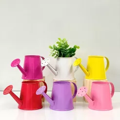 Kit 6 Regador Colorido Enfeite Decorativo Jardim Decoração Festas Lembrançinhas