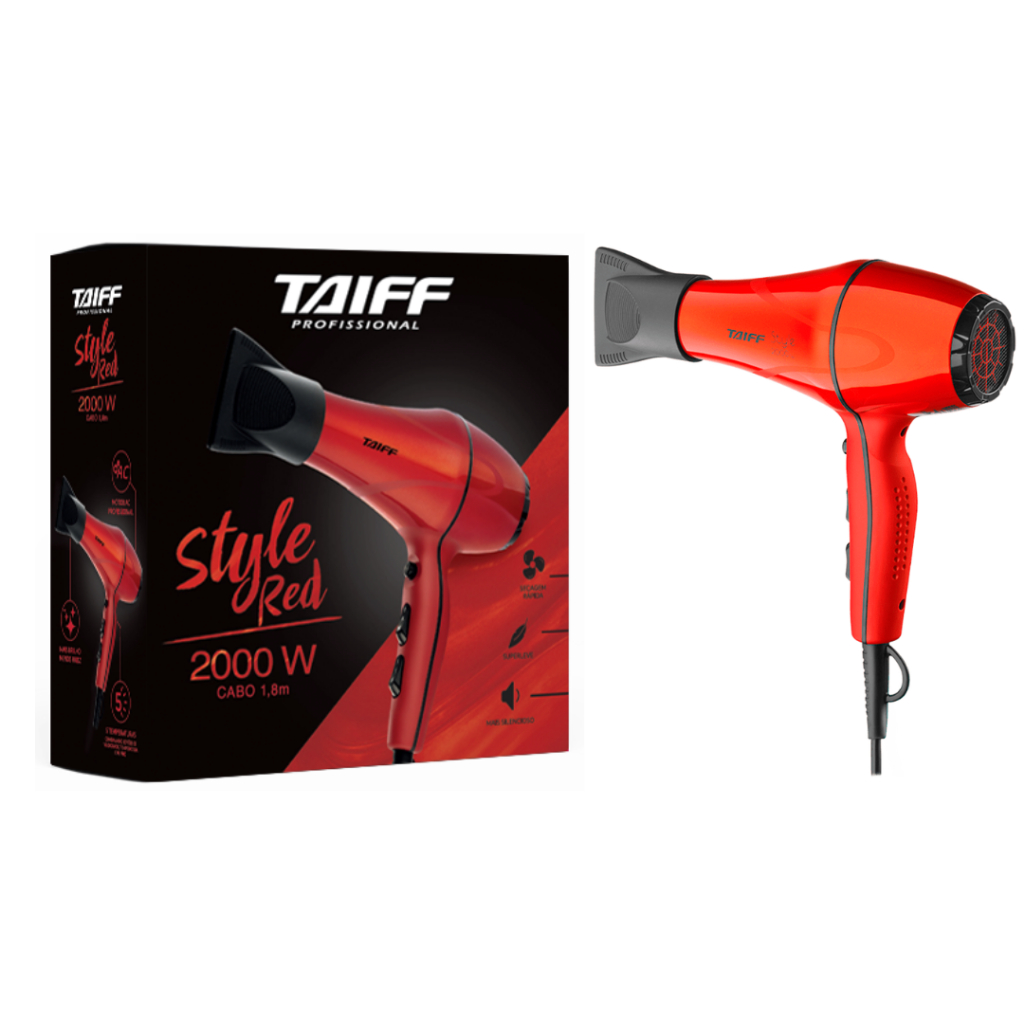 Secador de Cabelo Taiff Style Red Vermelho 2000W 127V - 2 Velocidades