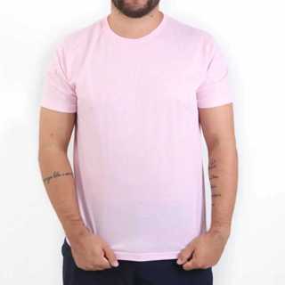 Camiseta 100% Poliéster Rosa Claro em Oferta na Shopee