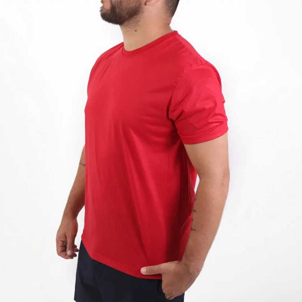 Camiseta Vermelha 100% Poliéster direto de fabrica com envio imediato em Oferta na Shopee