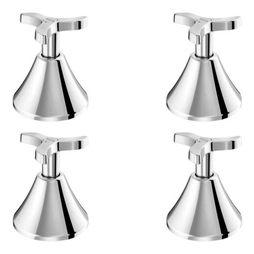 Kit 4 Acabamentos Docol Pertutti p/ Docol Base 1/2" 3/4" e 1" Cromado em Oferta na Shopee