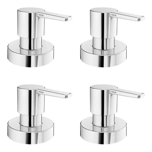 Kit 4 Acabamentos Registro Docol Gali p/ Base Deca 1/2" 3/4" e 1" Cromado em Oferta na Shopee
