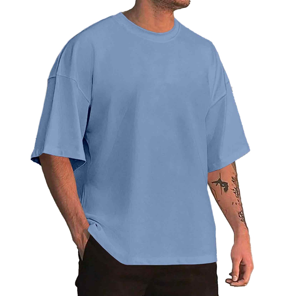 Camiseta Colorida Diversas Basica Lisa Larga Blusa  Casual Simples Moderno Camisa Variadas CoresT S
