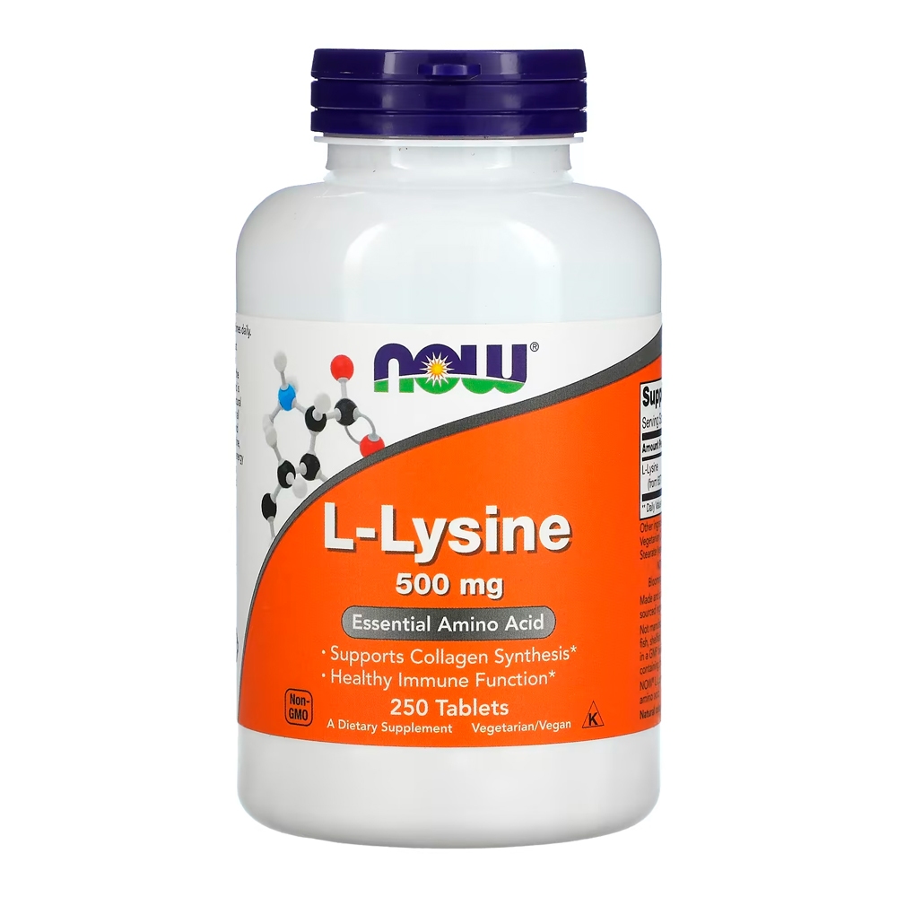 L-lisina 500mg Now Foods 250 Tablets Importado em Oferta na Shopee