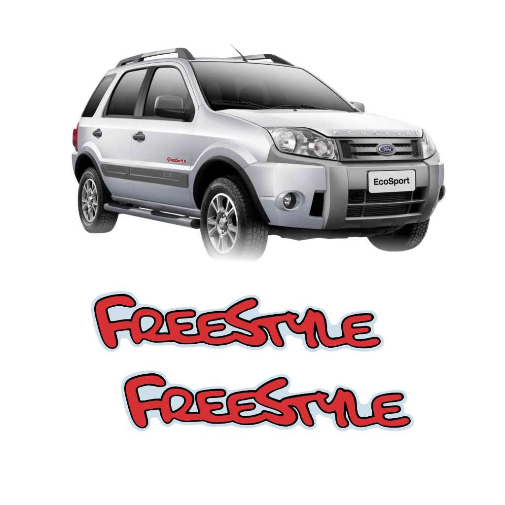 Par Emblemas Adesivos Freestyle Ford Ecosport Resinado