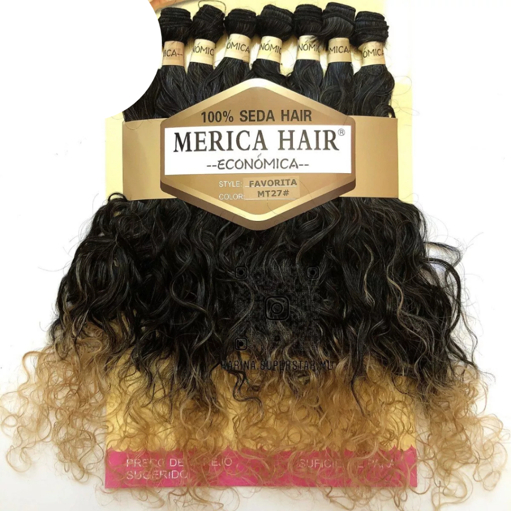 aplique de Cabelo Cacheado 100% Orgânico Merica Hair  SUPER STAR 8 Telas 55cm 300g Cores