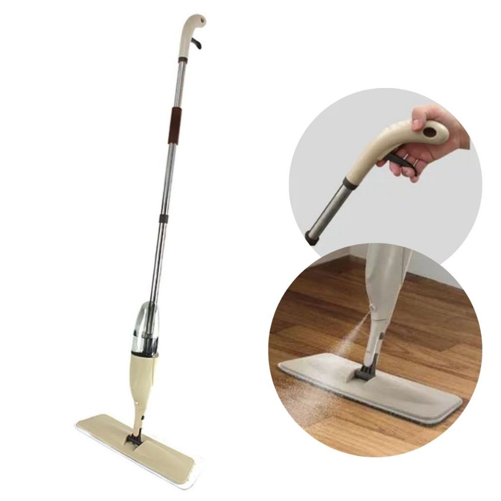 Mop Spray Rodo Gatilho Esfregão Piso Laminado Vinil + Refil - Home & Living