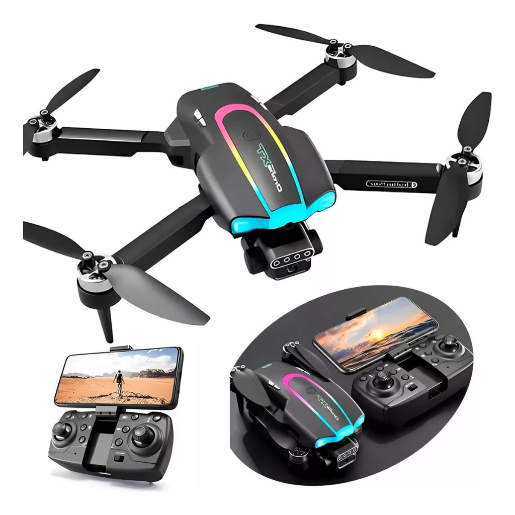 Drone XT105 Mini Pro Brushless 2 Baterias Camera  Hd Viagem Aventura Acampamento Fotografia de casamento