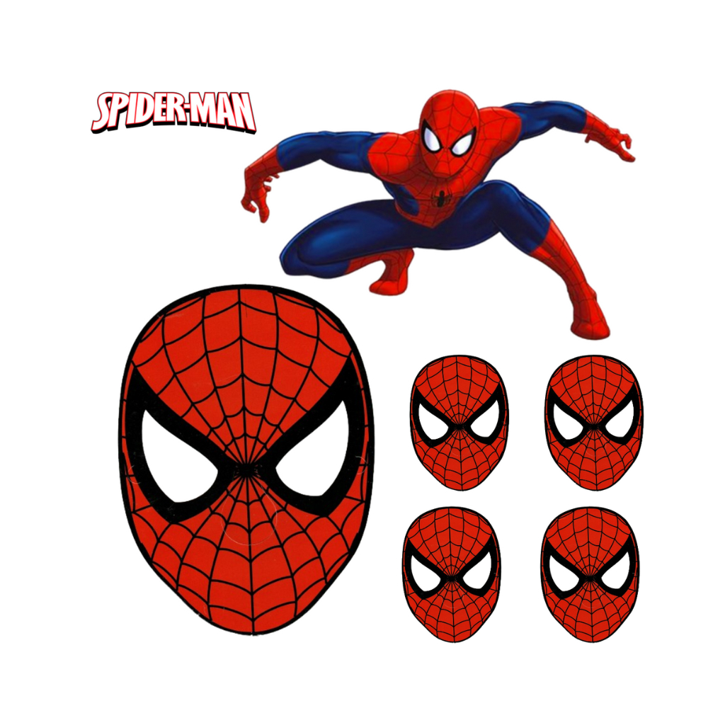 20 Máscara Homem Aranha Infantil p/lembrancinhas de aniversário/Brinquedo personagem Heróis/Algodão Doce/Festa infantil