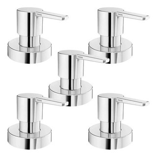 Kit 5 Acabamentos Registro Docol Gali p/ Base Deca 1/2" 3/4" e 1"