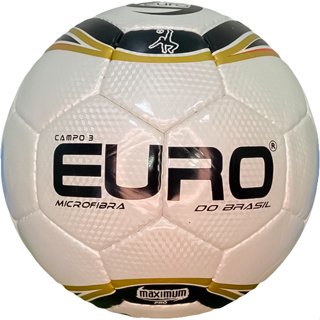 BOLA NEW EURO CAMPO 3 - BOLA INFANTIL DE ATÉ 10 ANOS -  MAXIMUM MICROFIBRA BC COST. DOUR/VERM/PTO em Oferta na Shopee