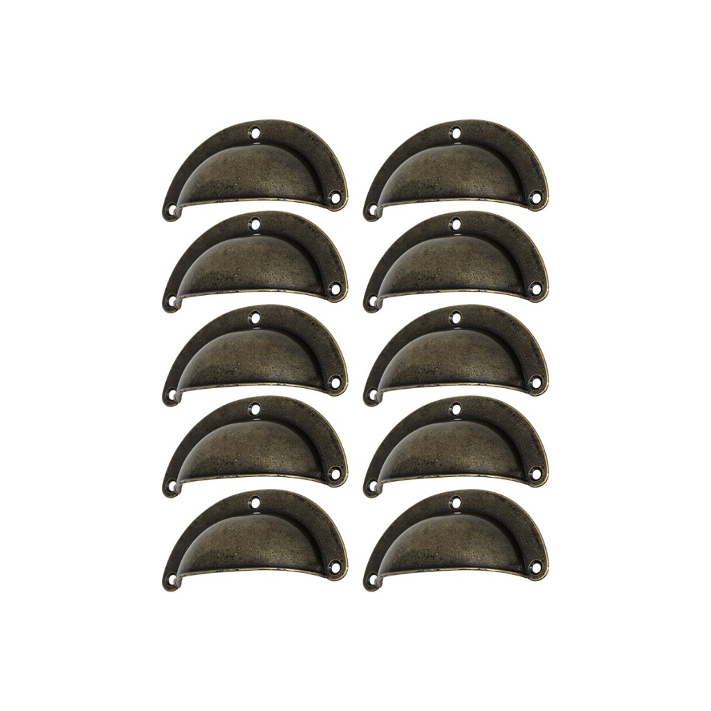 Kit Com 12 Puxadores Concha Pequeno Para Móveis Gavetas Cristaleiras 64mm
