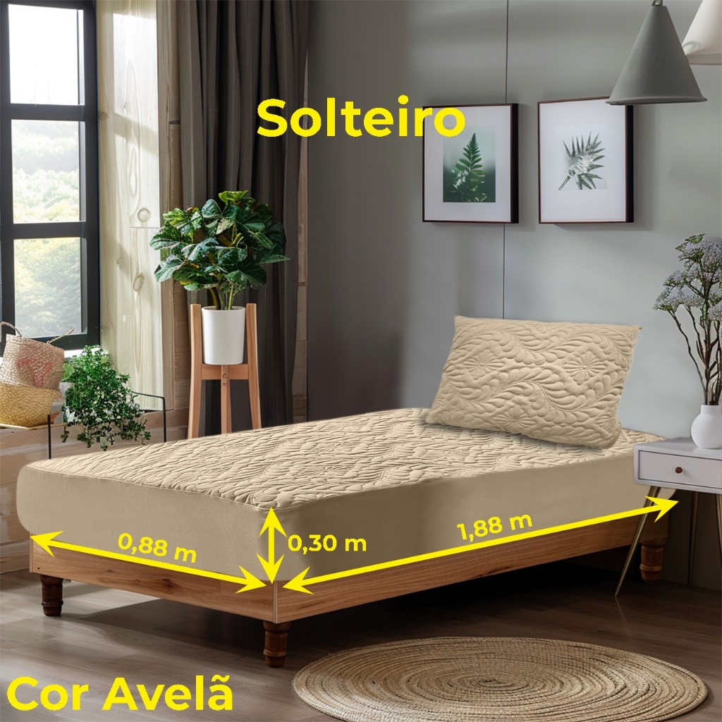 Capa De Colchão Matelado Solteiro Box + Porta Travesseiro