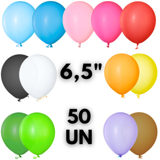 Balão Bexiga 6 Polegadas 50 Unidades Lisa Festo Decoração Aniversário Comemoração em Oferta na Shopee