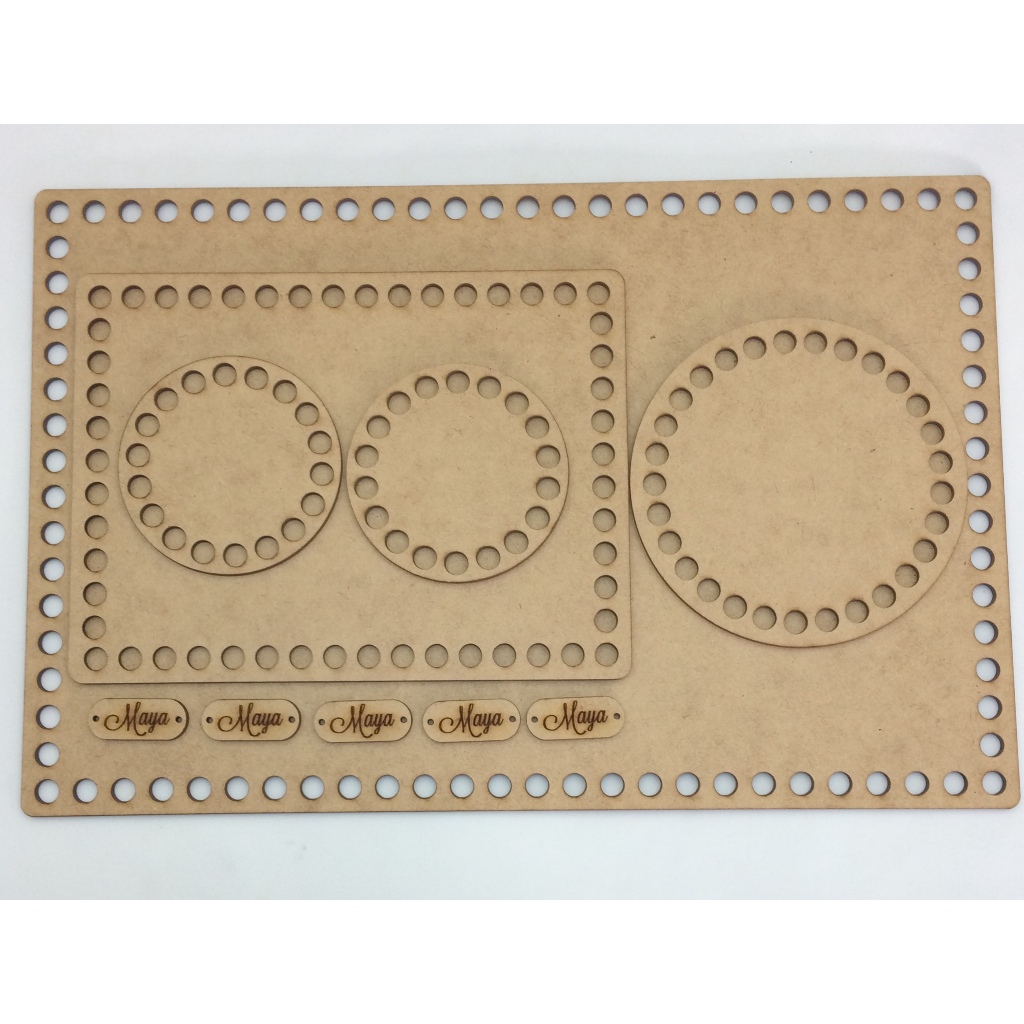 Kit Maternidade 10pçs  base 35x23cm com TAG Mdf Cru 3mm em Oferta na Shopee