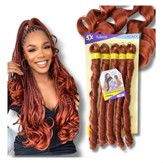 Cabelo Jumbo French Curl Ruivo #350 C/ Pontas Onduladas French Curl Braids Premium 400gr em Oferta na Shopee