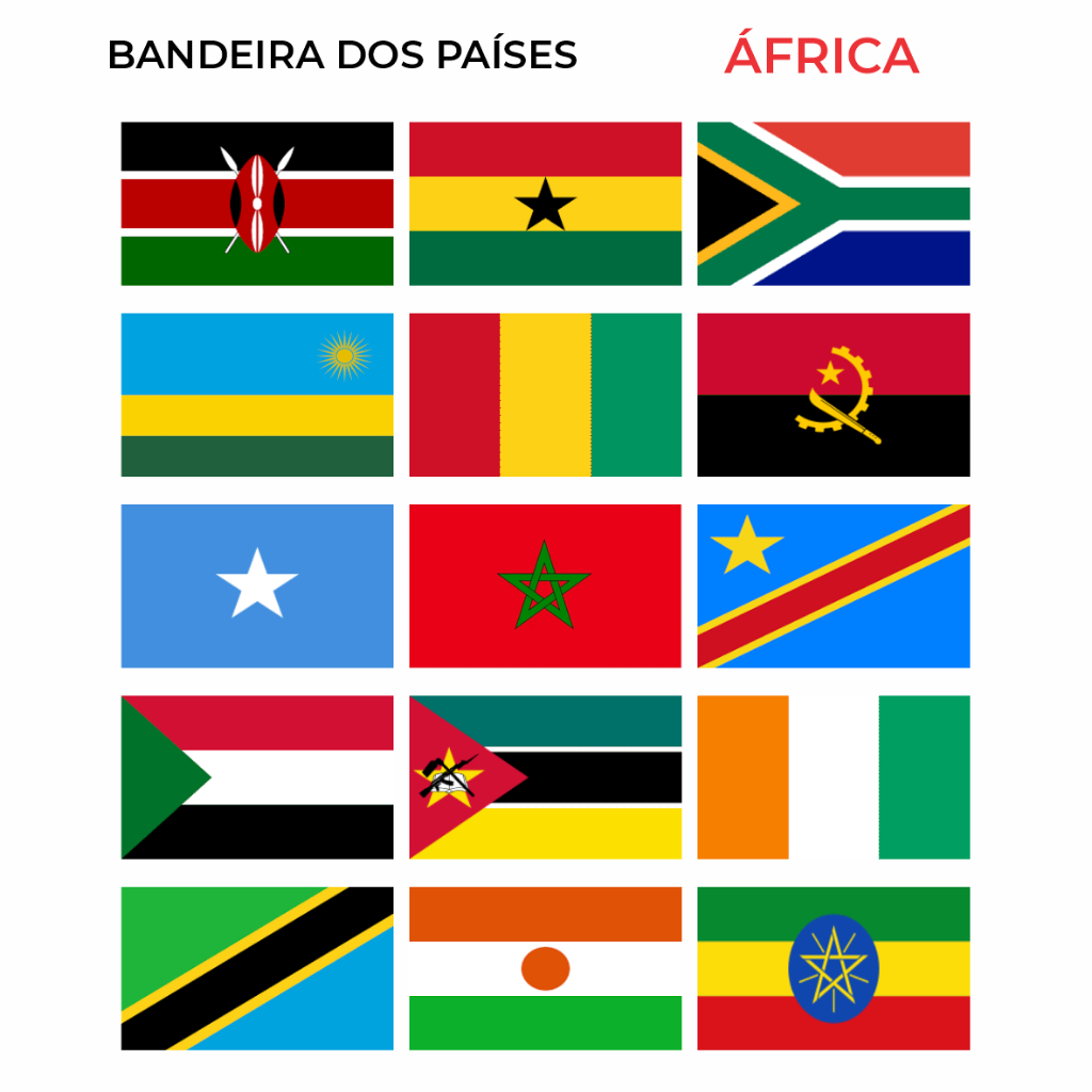 Adesivo - Bandeira_Países - 6 cm - AFRICA - AFRICA DO SUL, ANGOLA, CAMARÕES, CABO VERDE CONGO, COSTA DO MARFIM, ETIOPIA, GANA, GUINÉ, MARROCOS, MADAGASCAR, MOÇAMBIQUE,  NIGERIA, NIGER, QUENIA, RUANDA, SOMALIA, SUDÃO, TUNISIA, UGANDA
