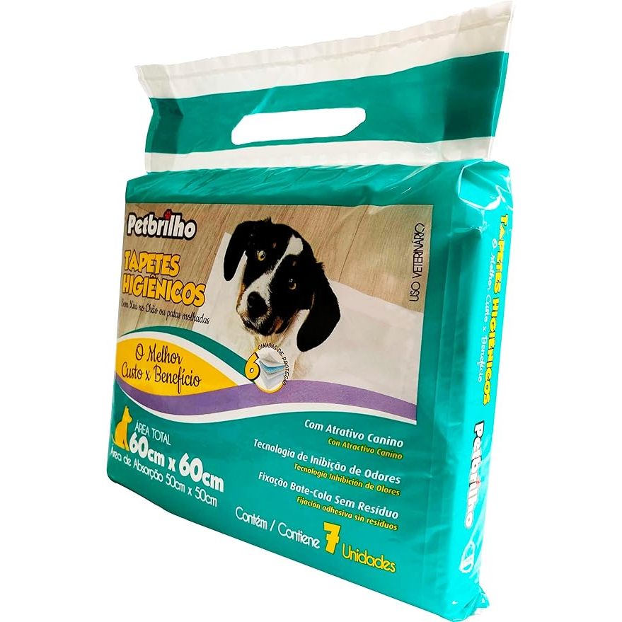 Tapete Higiênico para Cães com 7 unidades ou 14 unidades - SLIM ABSORVENTE - PETBRILHO (ESCOLHA) em Oferta na Shopee