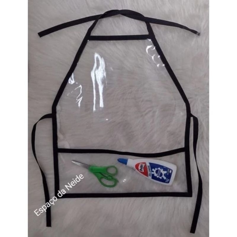 Avental infantil plástico 03 a 08 anos e 09 a 12 anos em Oferta na Shopee