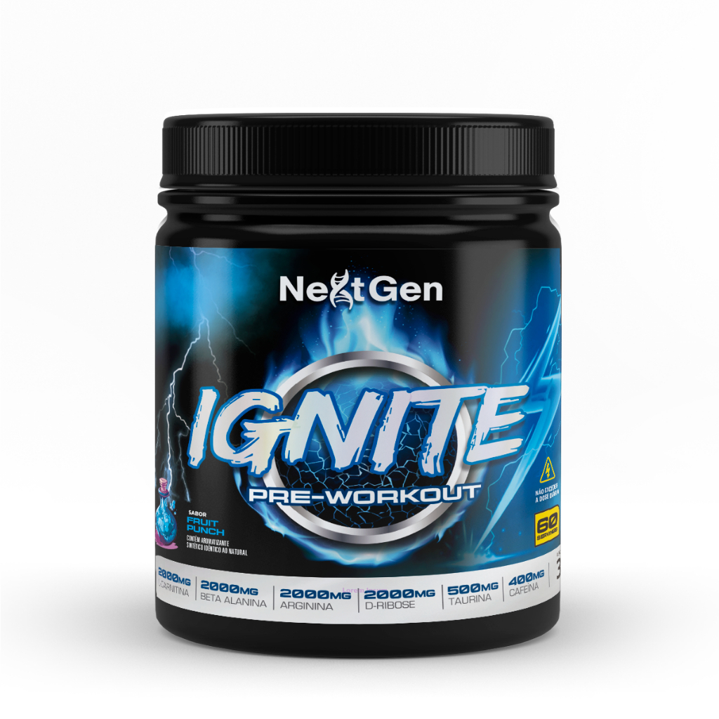 Ignite Pre Treino 300g - Ganho De Massa + Energia