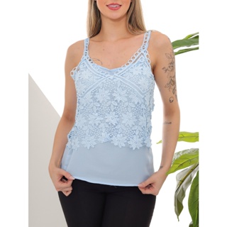 REGATA COM RENDA FEMININA em Oferta na Shopee