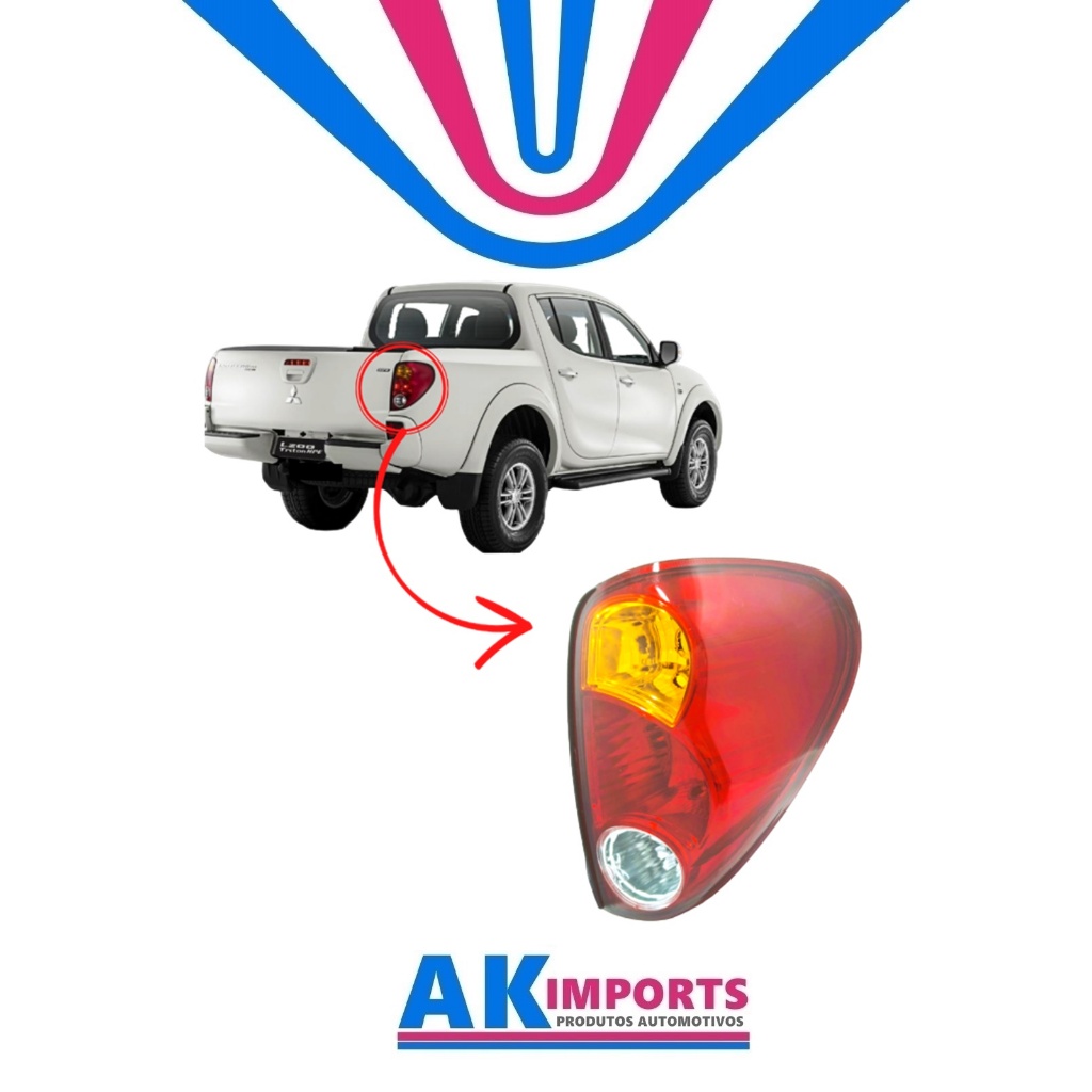Lanterna Traseira Direita Mitsubishi L200 Triton  Marca: Tyc  Ano: 2007 Até 2015  Cód: 11-B623-01-2B