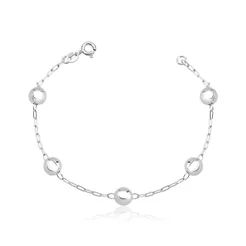 Pulseira Feminina de Prata 925 Bolinhas com 7mm