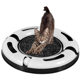 Arranhador Interativo Redondo Para Gato Com Bolinha Miau Jel Plast Anti Stress em Oferta na Shopee