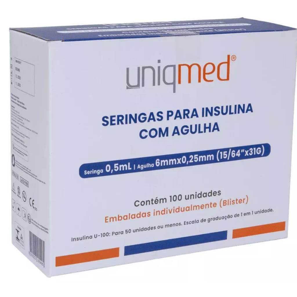 Seringa Insulina /toxina Botulinica(botox) 0,5 Ml Ultra Fina