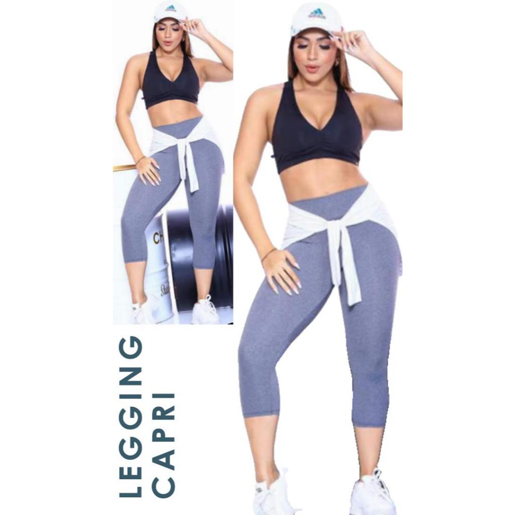 Calça Legging Capri Passeio Casual Fitness Modeladora Academia Corsário Estilo Curta