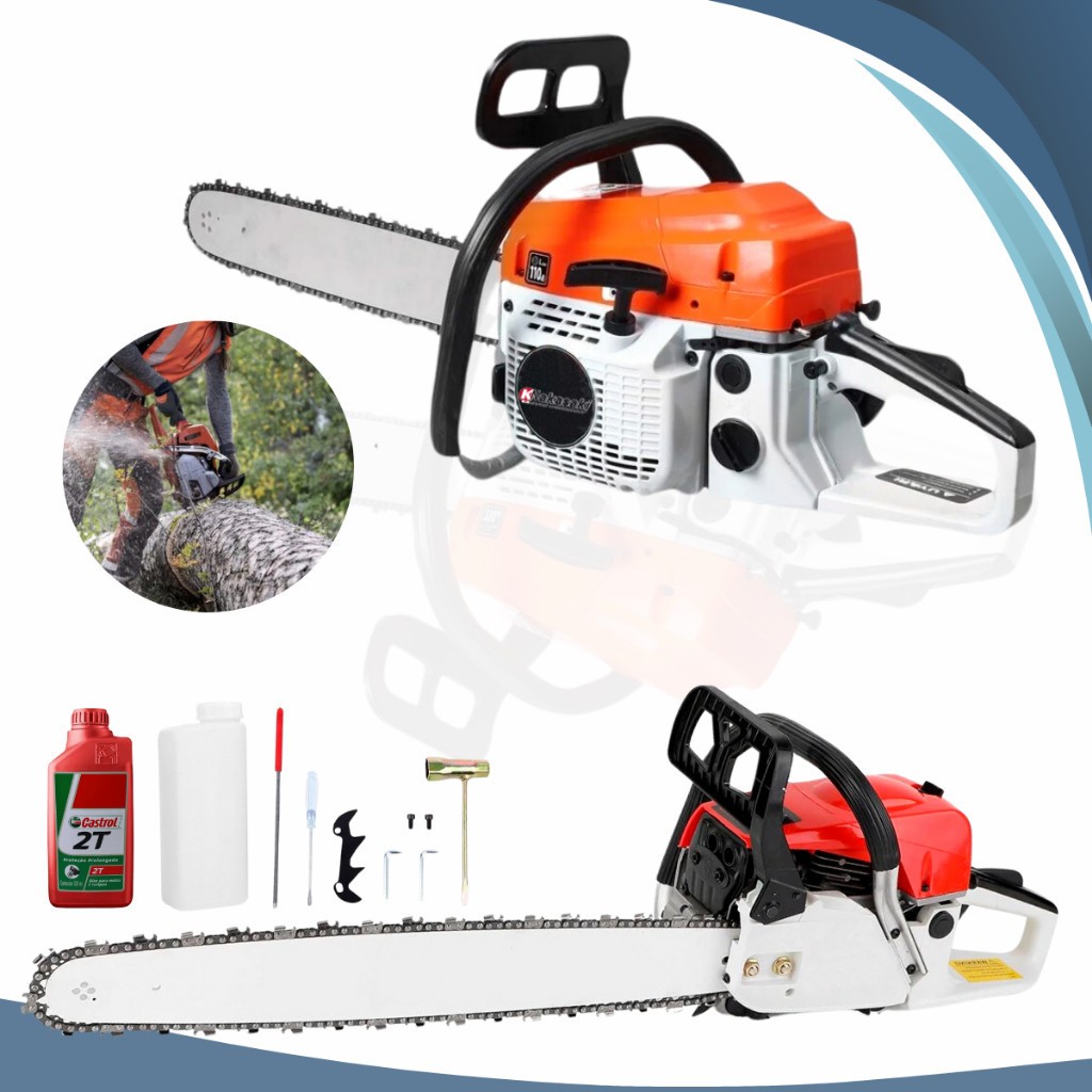 Motosserra a Gasolina Profissional 78cc 3.5HP Com Óleo Sthil Sabre 55cm