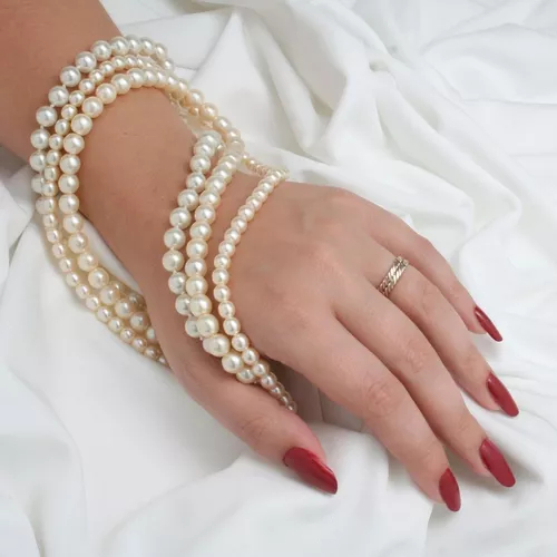 Colar de Perolas Massageador Corporal 140 perolas 1,10m em Oferta na Shopee