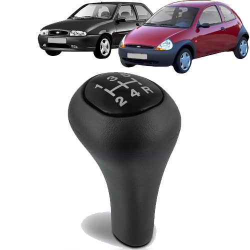 BOLA MANOPLA DE CAMBIO FORD FIESTA KA COURIER 1997 1998 1999 2000 2001 5 MARCHAS COM BUCHA DE NYLON