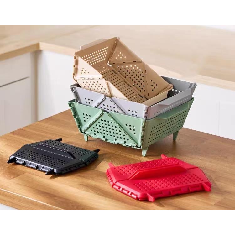 Cesta Secar Frutas Verduras Vegetais Dobravel Porta Objetos Organizador Decoraçao Cozinha Copa Casa Sala Fruteira Drenagem Multiuso