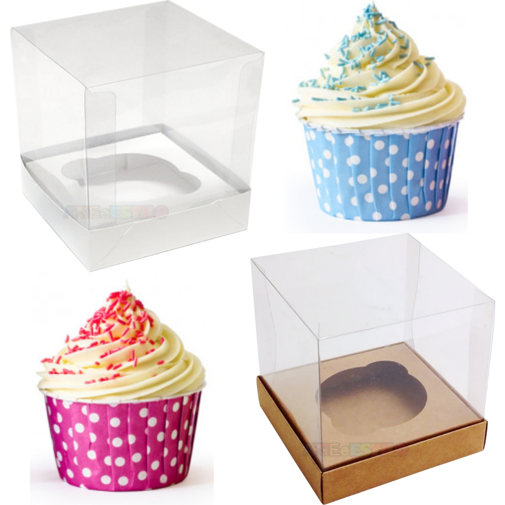 100 Caixas 7,5X7,5X7,5 com berço para Cupcake, Mini Bolo, doce, presentes e lembrancinhas em Oferta na Shopee