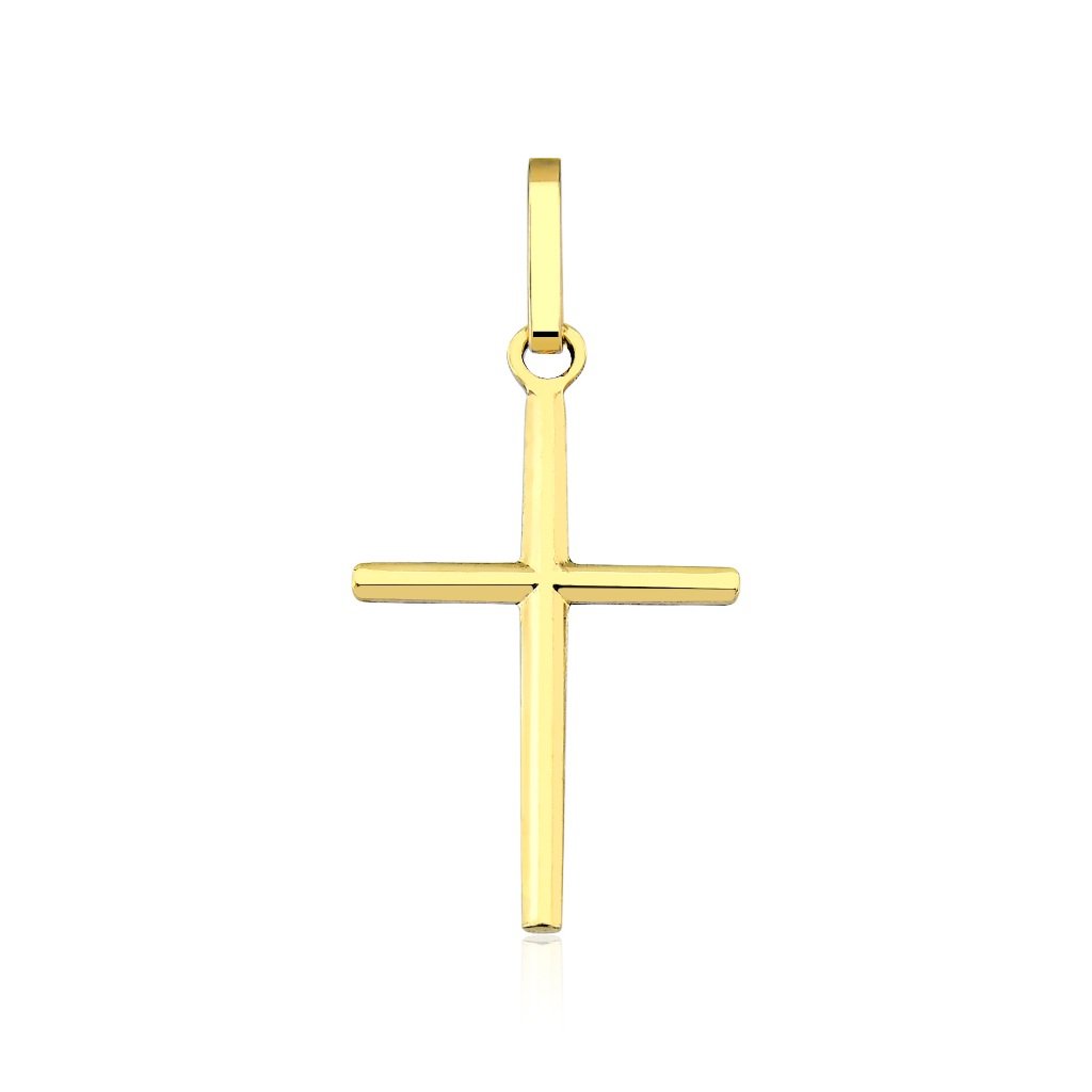Pingente de Ouro 18k Cruz mini em Oferta na Shopee