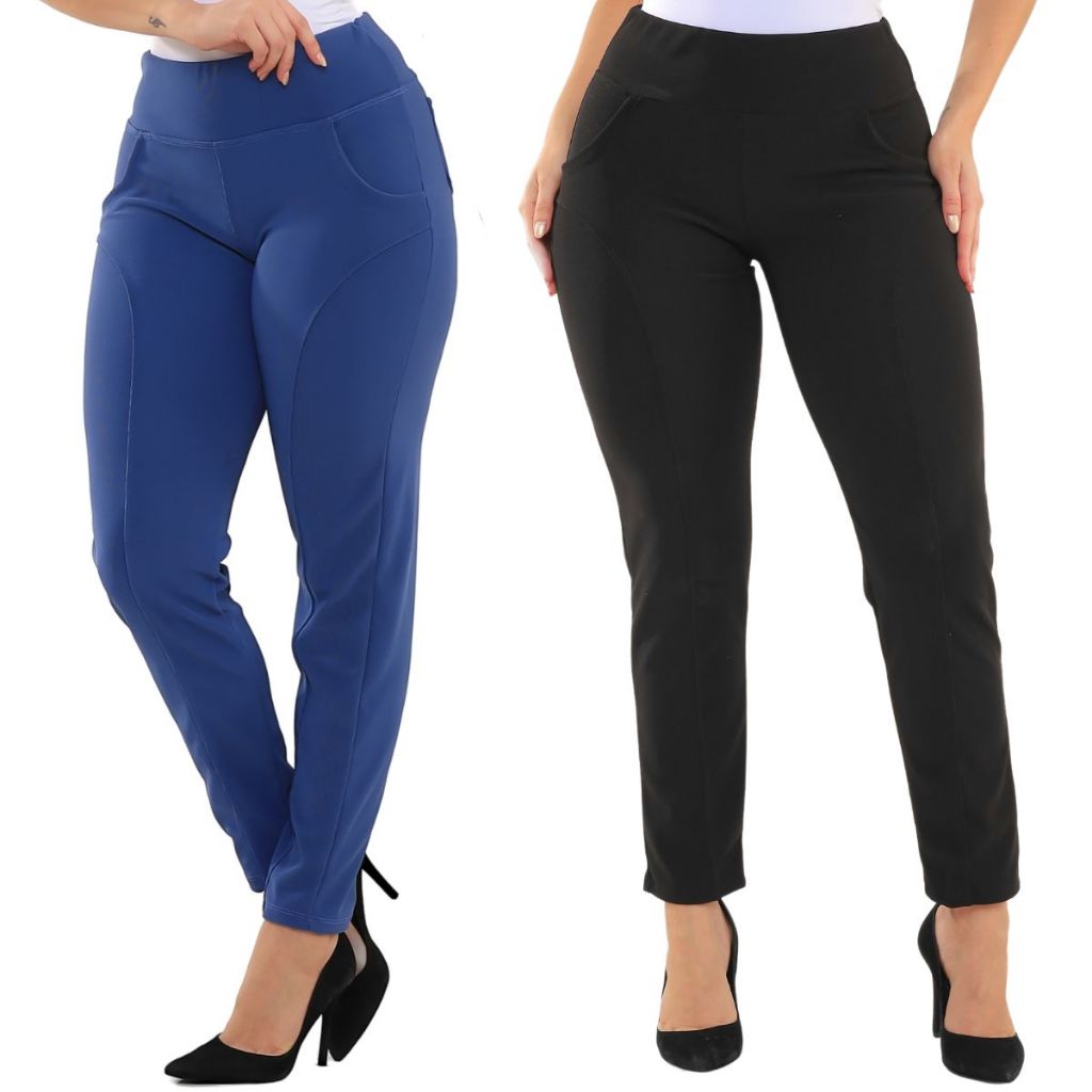 Calça Legging Montaria Feminina Plus Size Curve Ótima Para Frio Roupas Plus Size
