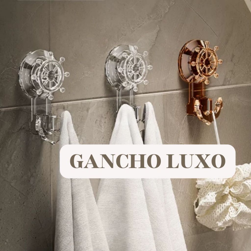 Gancho giratório com ventosa sem perfuração, gancho adesivo…
